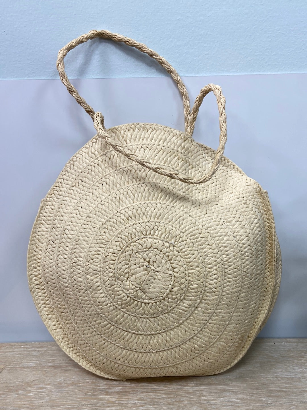 OTHERS.Round raffia bag
