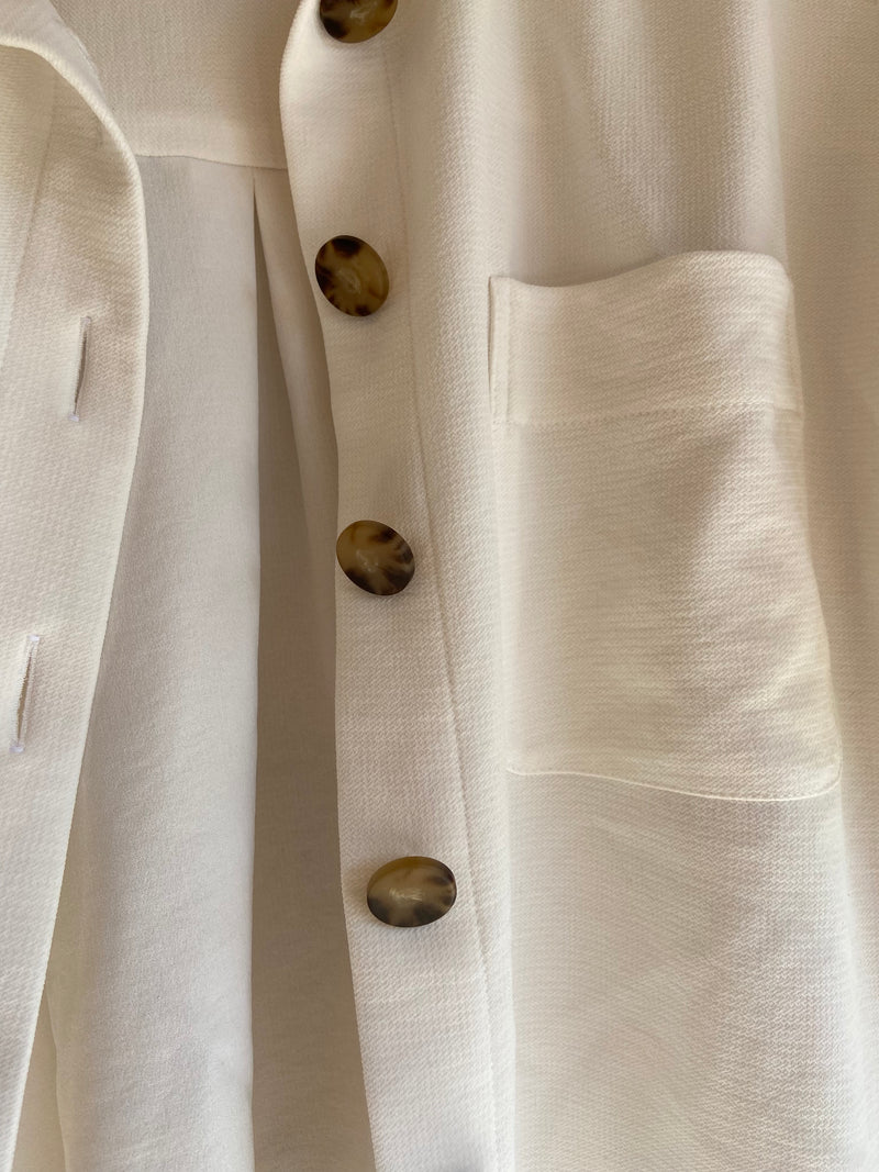 Blusa blanca botones T.m