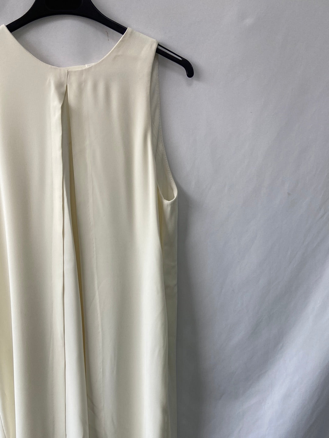 ZARA.Vestido midi blanco doble altura T.M