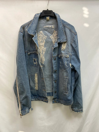 OTRAS.Cazadora vaquera efecto desgastado T.M