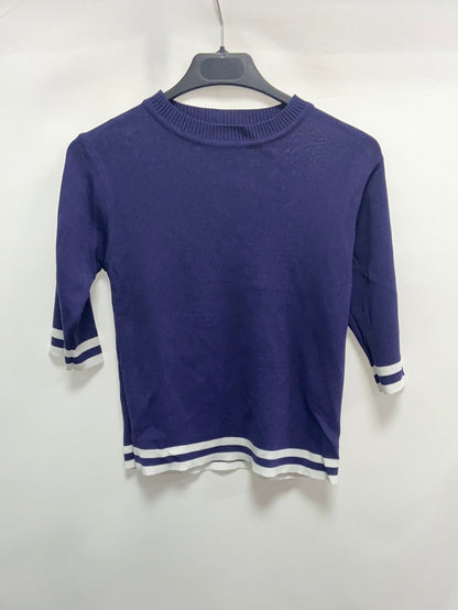 TERIA YABAR. Camiseta punto azul T.s