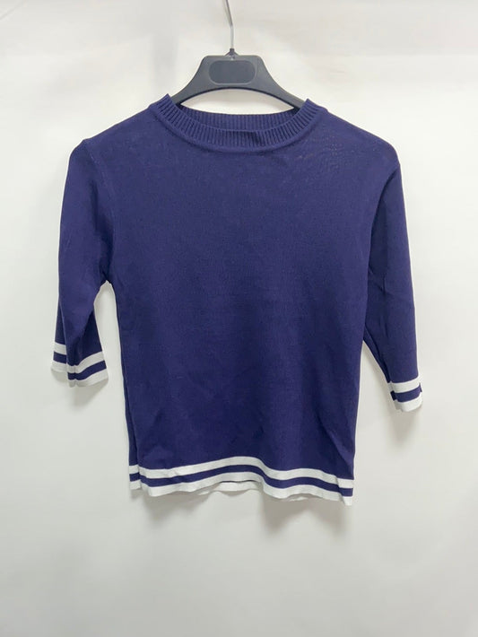 TERIA YABAR. Camiseta punto azul T.s