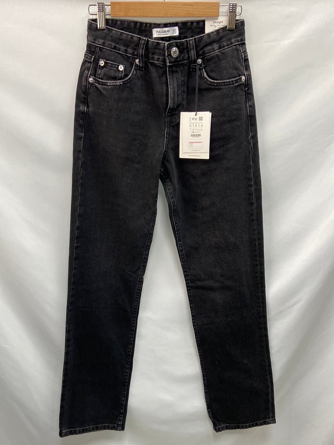 PULL&BEAR.Pantalones vaqueros rectos T.34