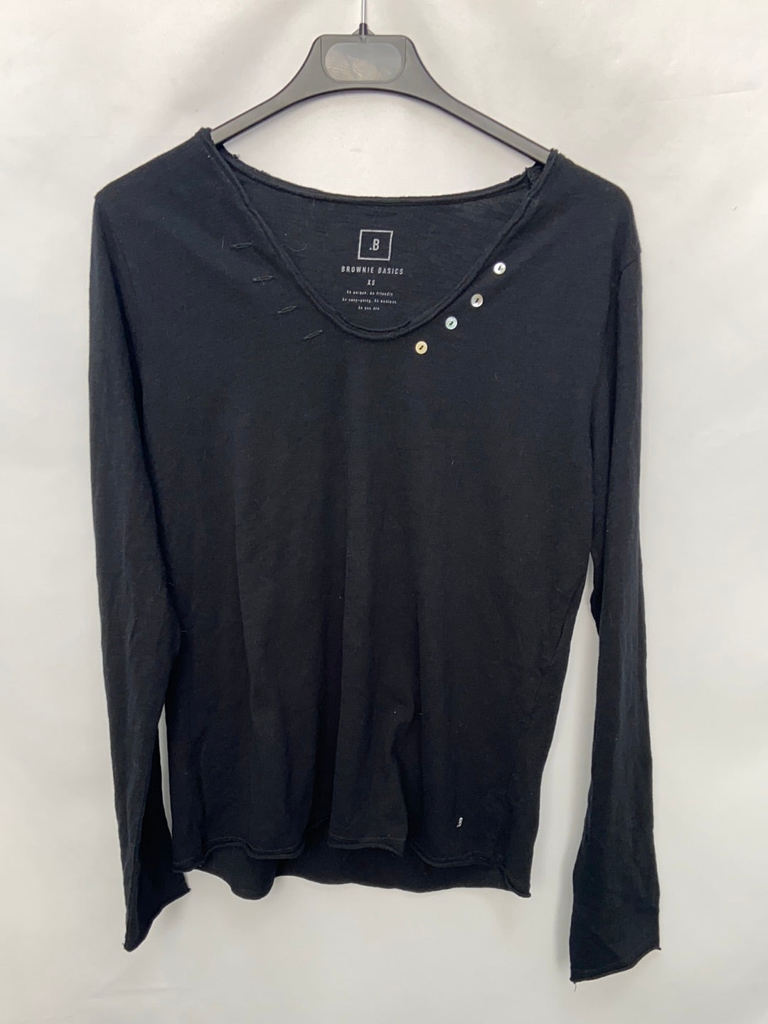 BROWNIE. Black T-shirt T.xs