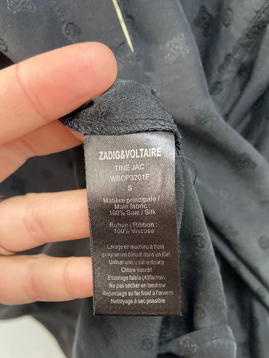 ZADIG&amp;VOLTAIRE.Black silk TS blouse