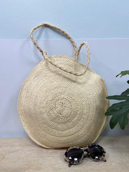 OTHERS.Round raffia bag