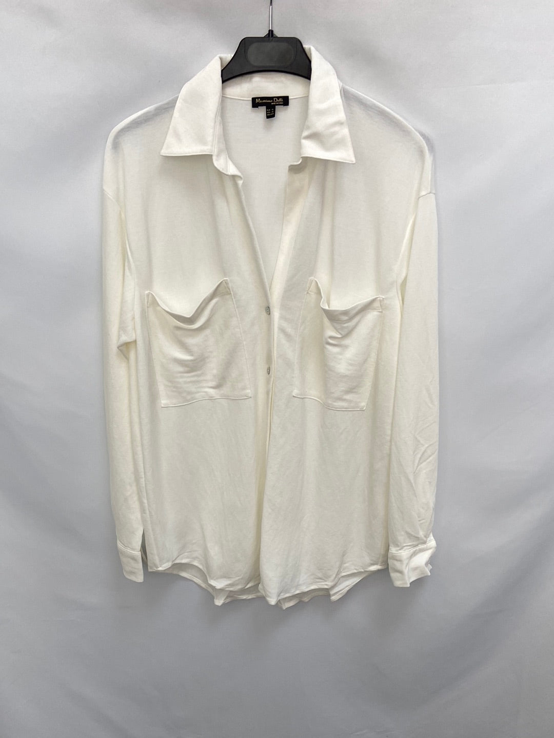 MASSIMO DUTTI.Oversized fluid white shirt T.xs