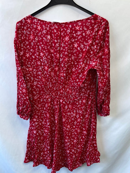 ZARA. Red floral dress TM