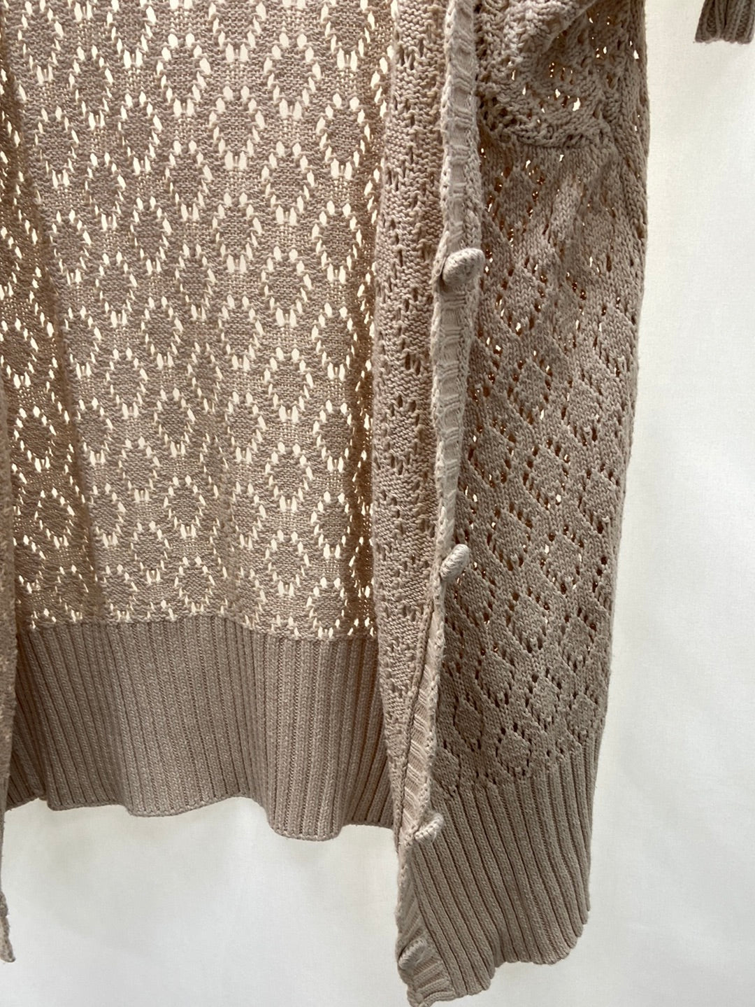 SPRINGFIELD.Beige crochet cardigan TM