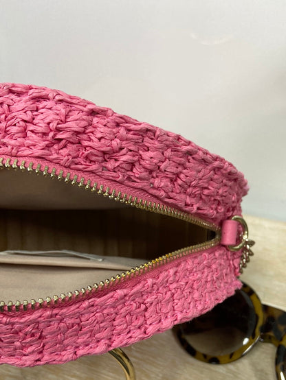 H&amp;M. Pink raffia bag