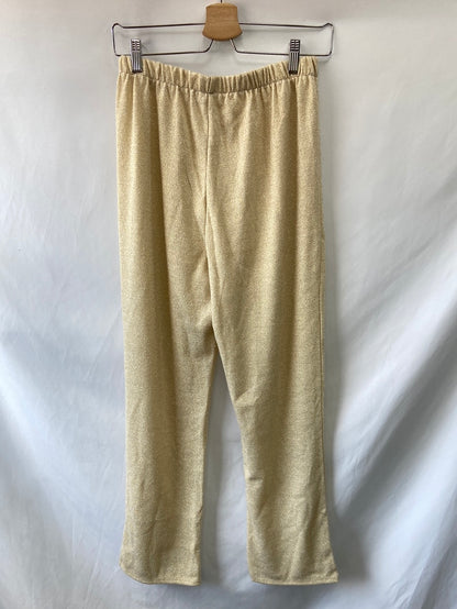 VALENTINA.Golden wide-legged trousers TS