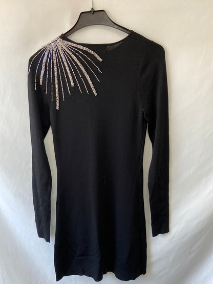 ZARA. Black beaded dress Tm