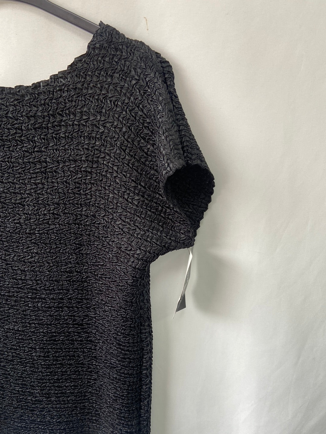 OTRAS.Top plisado negro TU(s/m)