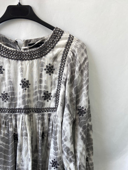 ZARA.Top tie dye abalorios T.M (Tara)
