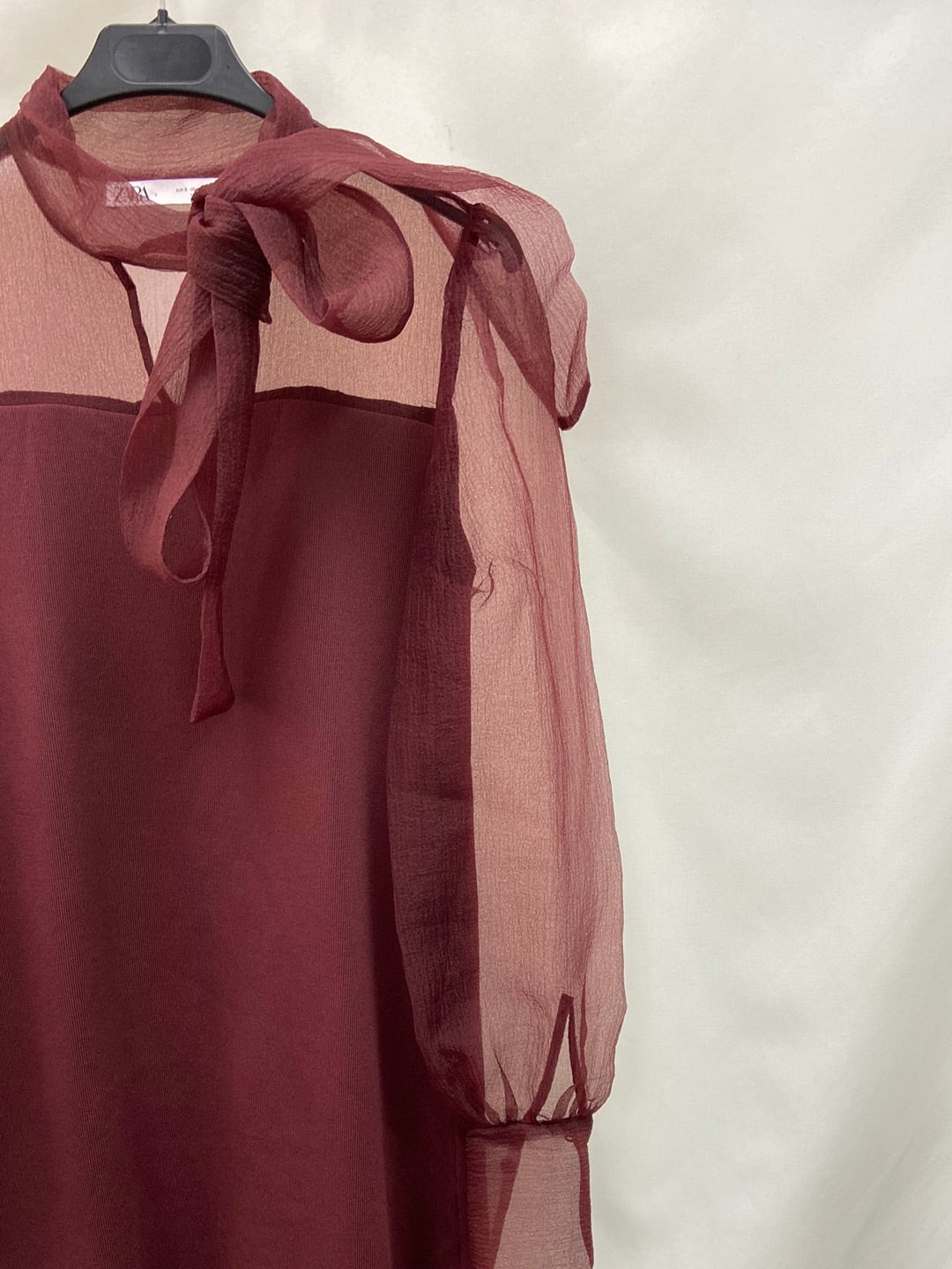 strapless open back dress ZARA. TS knit and chiffon dress – Hibuy market