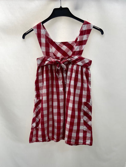 GOCCO.Vestido cuadros T.7-8 años