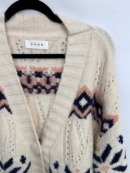 AMEÉ.TU printed oversized cardigan