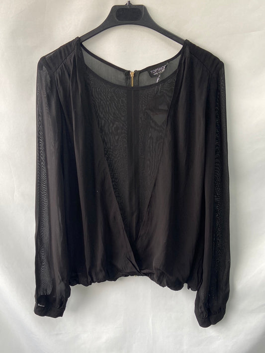 TOPSHOP. Blusa negra T.36