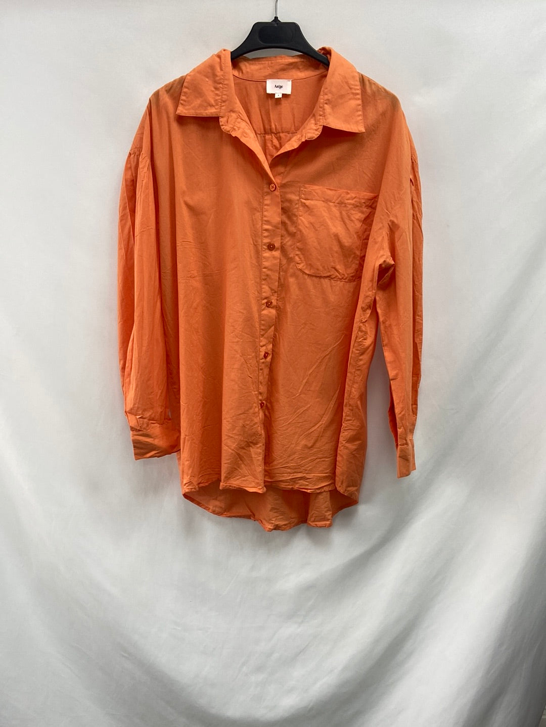 AN'GE. Orange cotton shirt TS