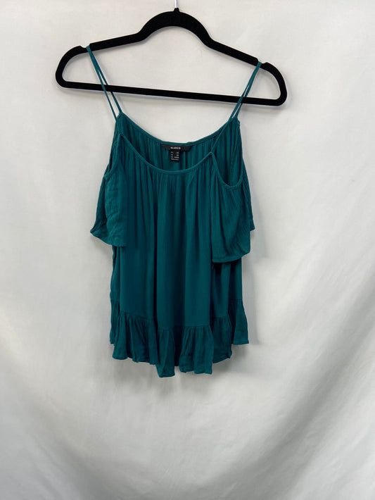 BLANCO.Top verde hombros T.xs