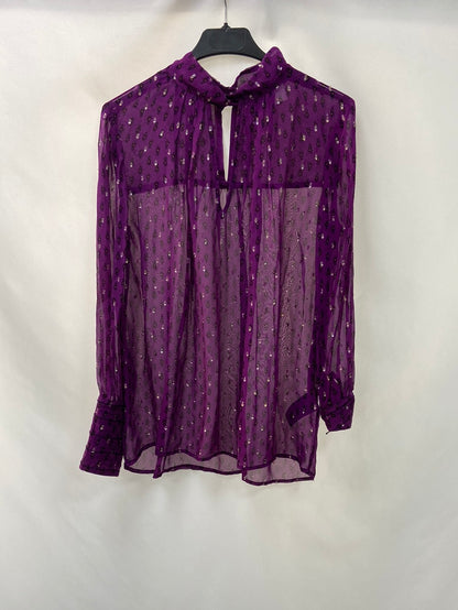BA&amp;SH.Semi-transparent purple blouse T0(XS)