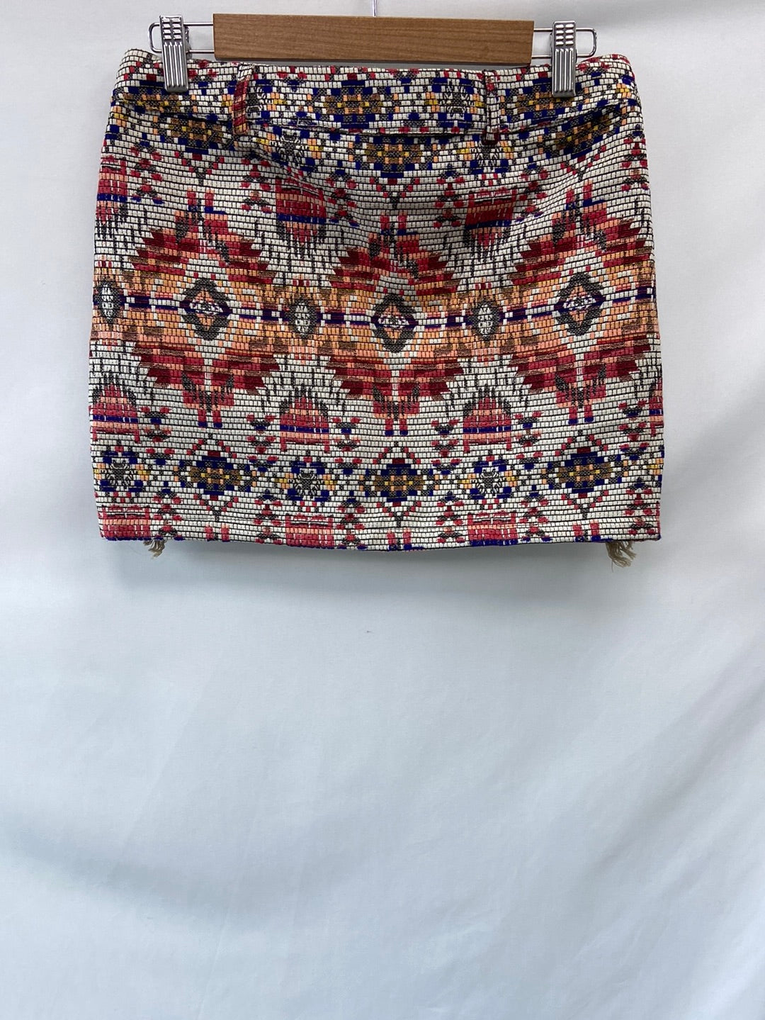 PULL&BEAR.Falda corta étnica flecos T.M