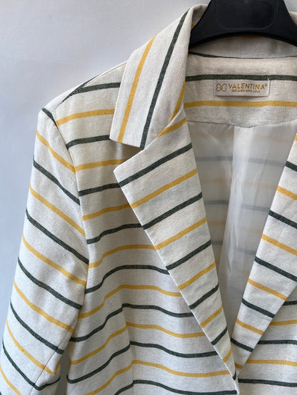 VALENTINA. Striped Linen Blazer TM