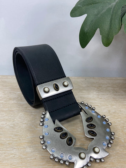ISABEL MARANT. Silver buckle belt. Tl