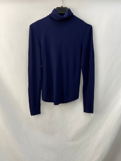 MarketZARA.Blue ribbed knit sweater Tm