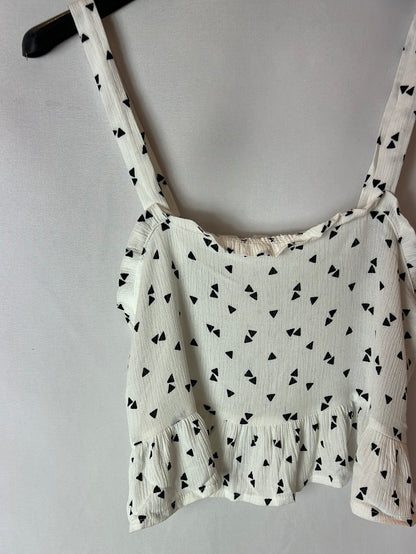 LEFTIES. Croptop blanco y negro. TXS