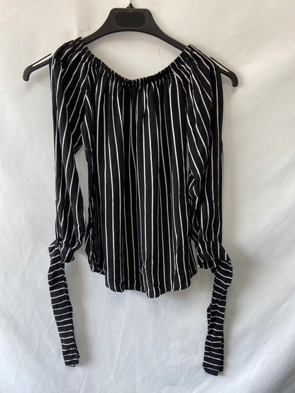 OTHER.Striped boat neck top Ts