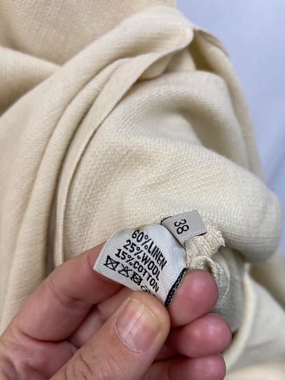 CORTANA. Long beige linen dress size 38