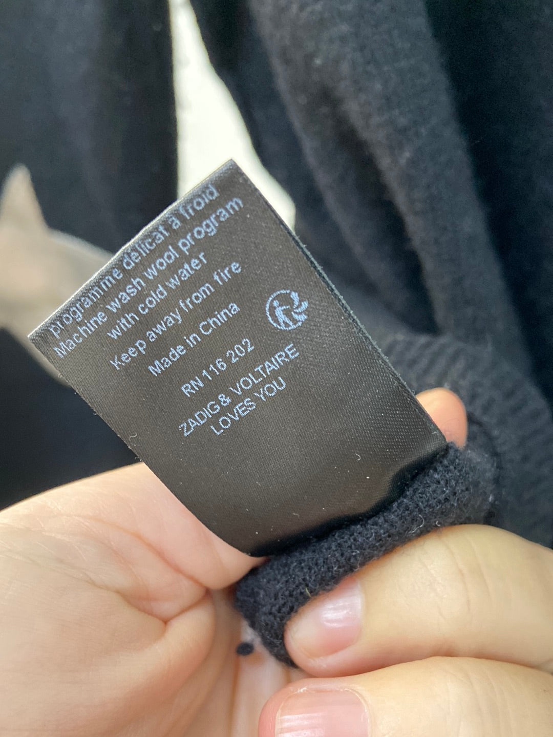 ZADIG&VOLTAIRE.Sudadera negra T.s