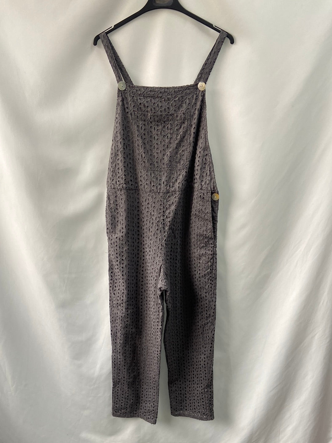 ZARA.Long grey dungarees TM