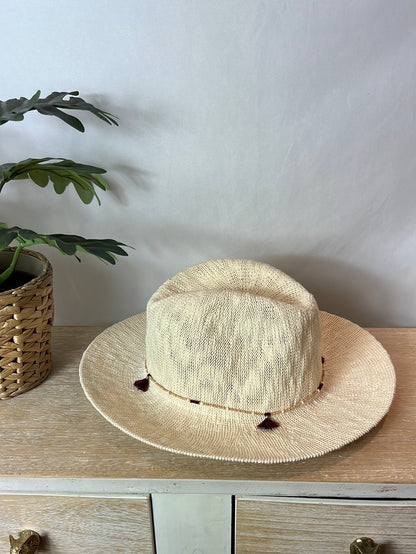 OYSHO. Sombrero rafia beige. T M
