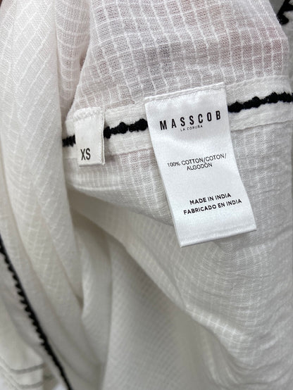 MASSCOB.Blusa textura bordada algodón T.xs