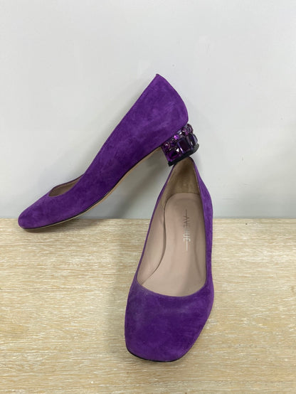 AVENUE. Purple leather ballet flats S.39