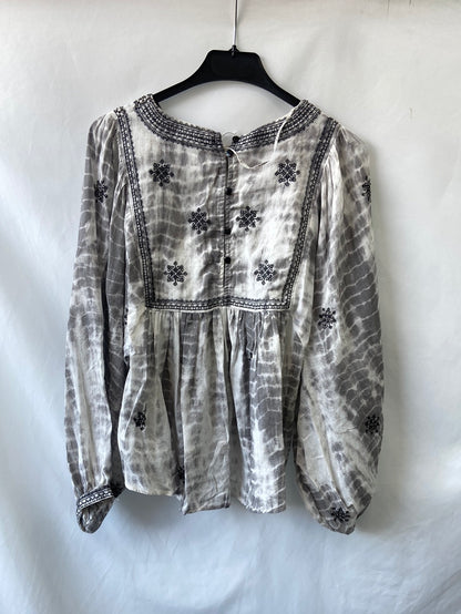 ZARA.Top tie dye abalorios T.M (Tara)