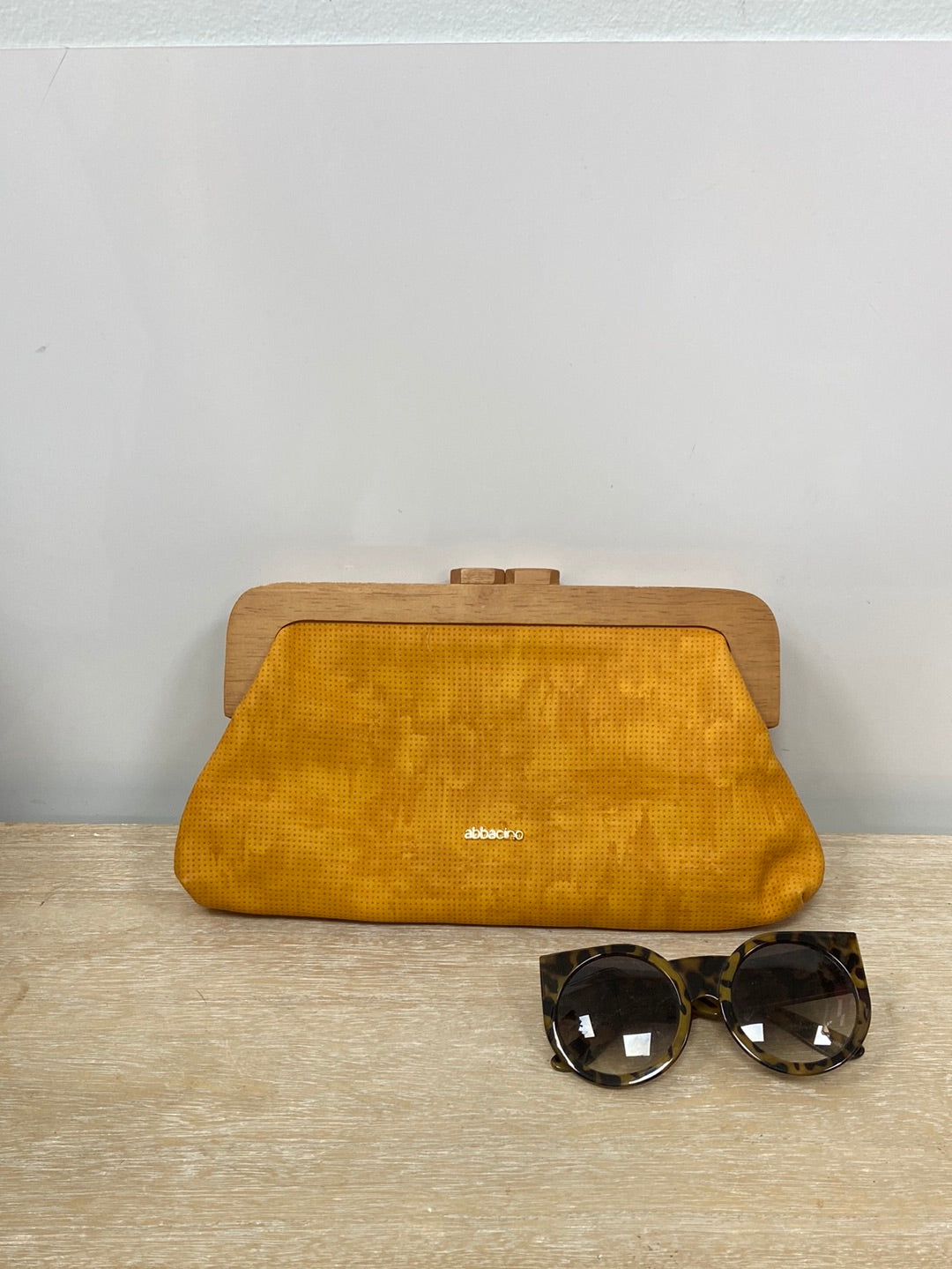 ABBACINO.Bolso mostaza piel (tara)