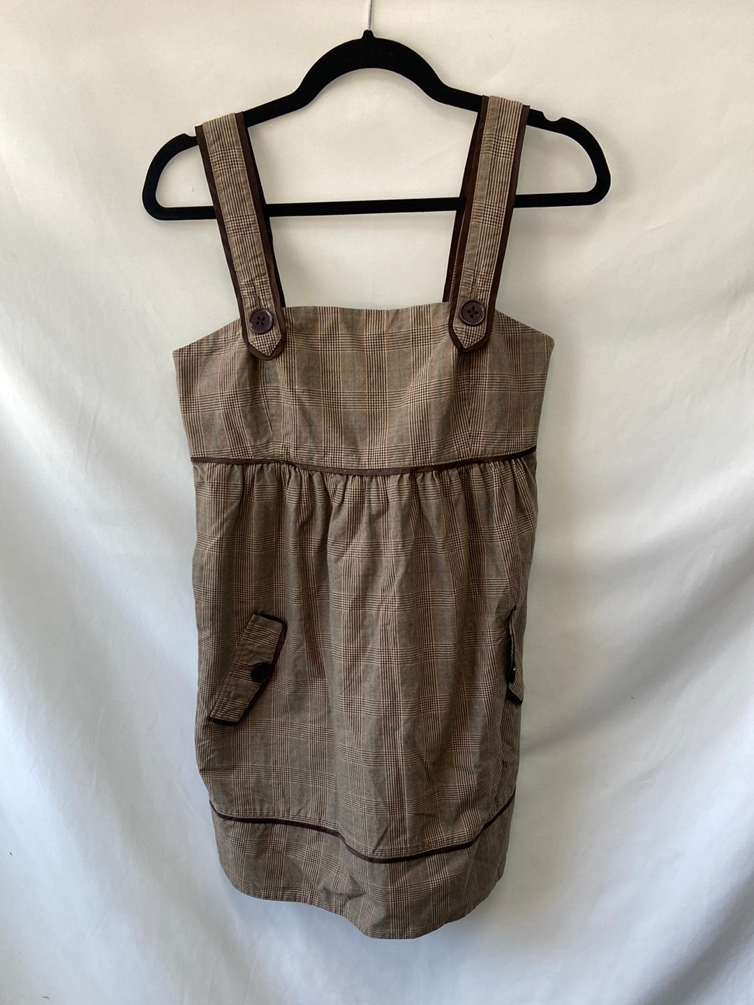 PEPE JEANS. Brown-toned pinafore dress Tm