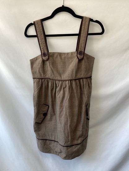 PEPE JEANS. Brown-toned pinafore dress Tm