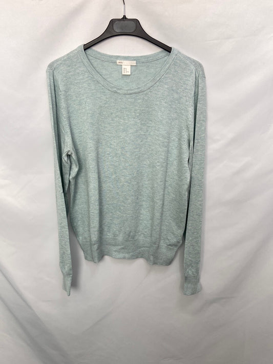 H&M.Jersey azul claro punto elástico T.M