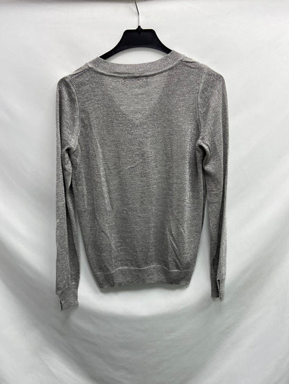 MANGO. Jersey plateado T.s