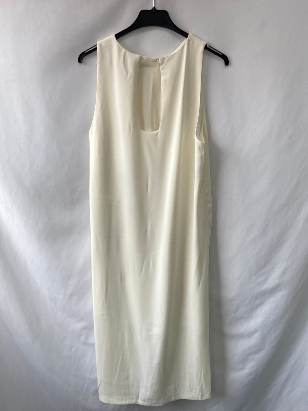 ZARA.Vestido midi blanco doble altura T.M