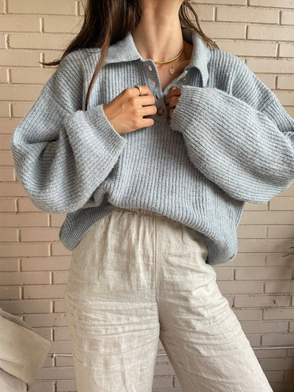 BROWNIE.Jersey polero azul T.S/M