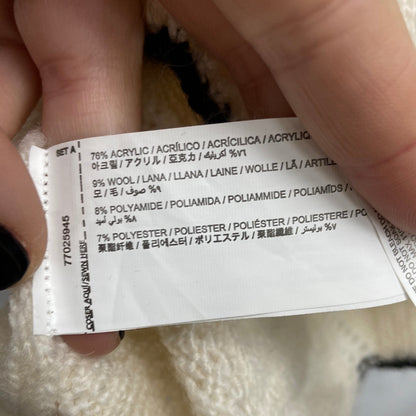 MANGO. Jersey beige volantes T.m