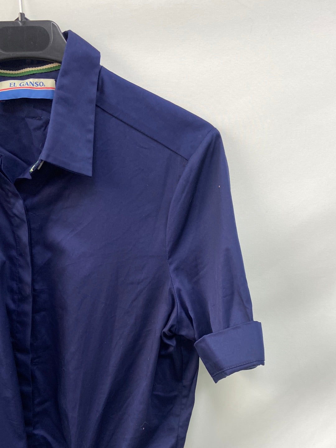 THE GOOSE. Blue short-sleeved shirt, size 36