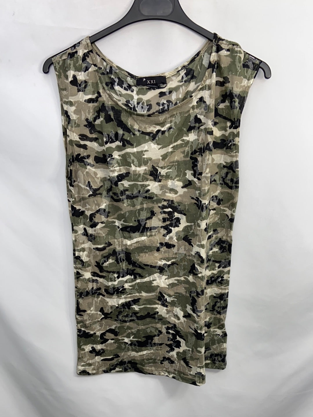 OTRAS.Camiseta finita larga camuflaje T.m