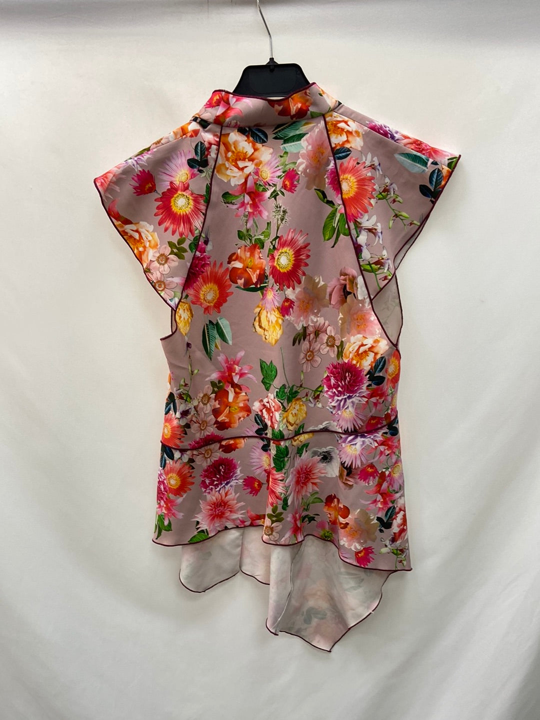 ZARA.Blusa corte oriental T.L