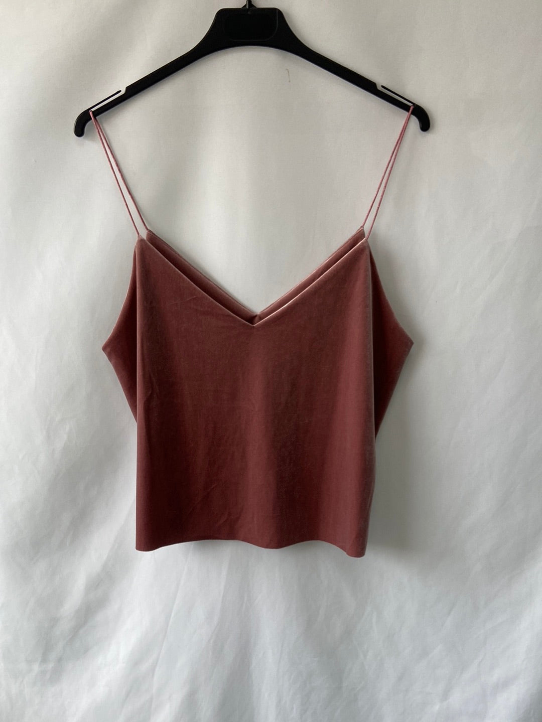 BERSHKA.Pink velvet top TM